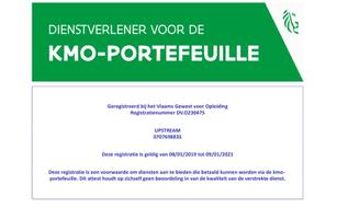 Upstream geregistreerd als kmo-portefeuille dienstverlener